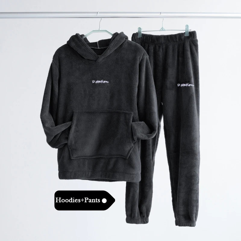 Women Winter Flannel Pajama Set