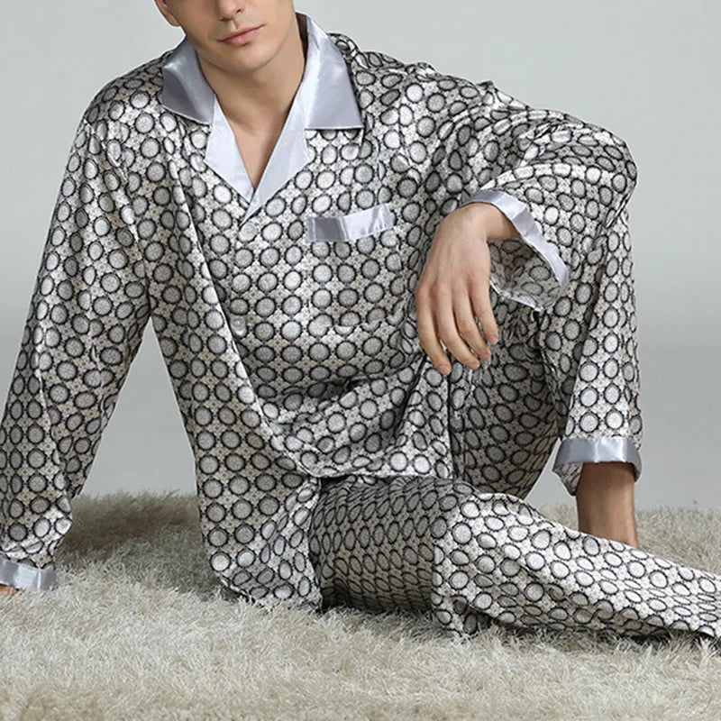 Mens Satin Silk Pajama Sets