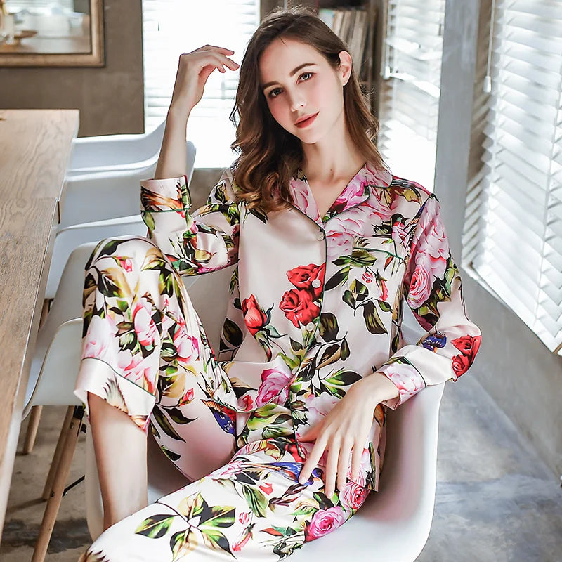 Mulberry Silk Pajamas Women Real Silk Pajama Sets