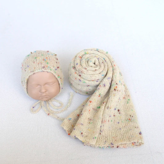 Vintage Baby Blanket with Colored Dots