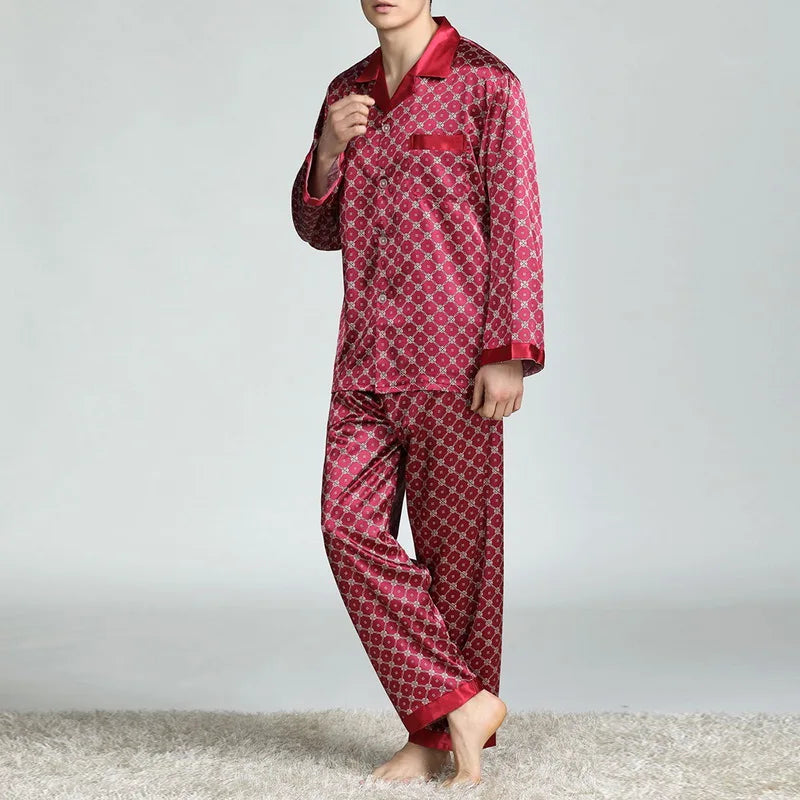 Mens Satin Silk Pajama Sets