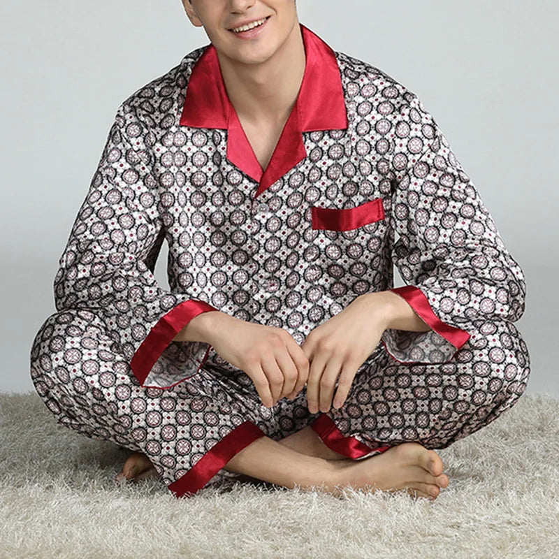 Mens Satin Silk Pajama Sets