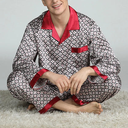Mens Satin Silk Pajama Sets