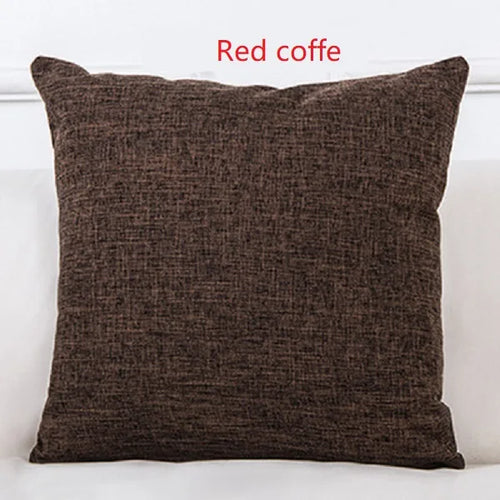 Solid Linen Sofa Throw Pillow Cover