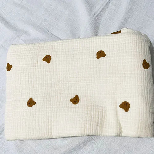 Baby Blanket with Bear Embroidery