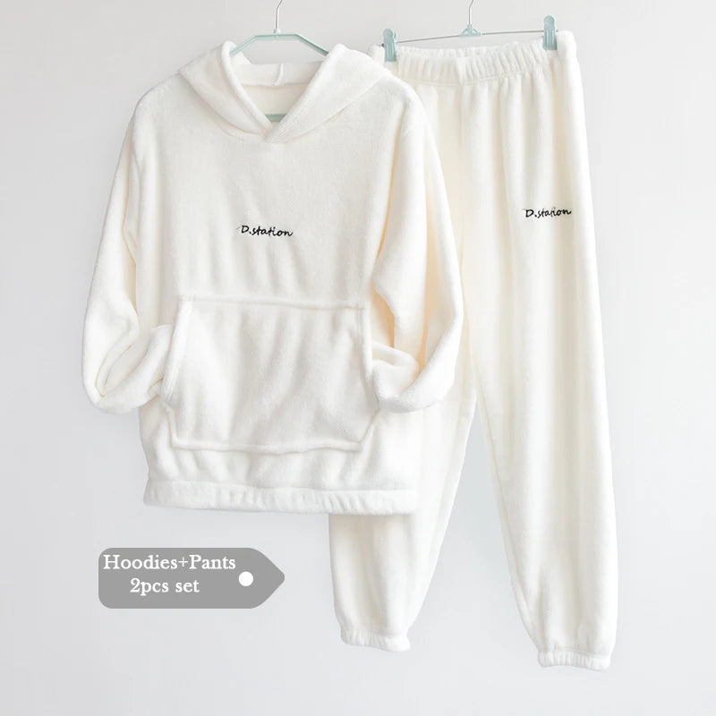 Women Winter Flannel Pajama Set