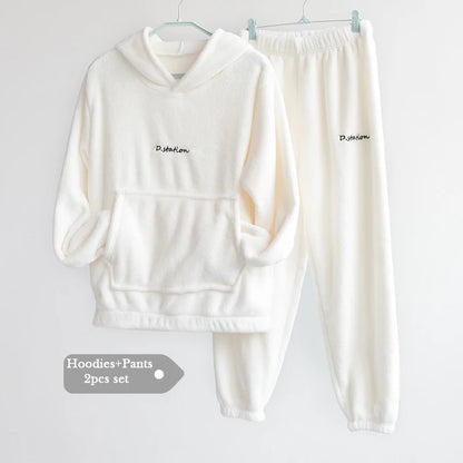 Women Winter Flannel Pajama Set