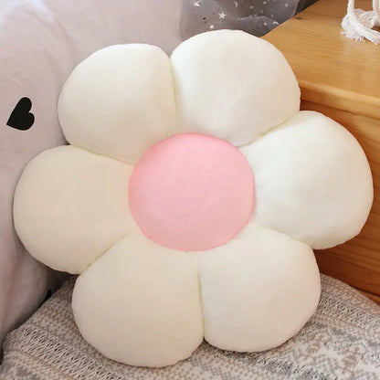 Furry Plush Flower Pillow