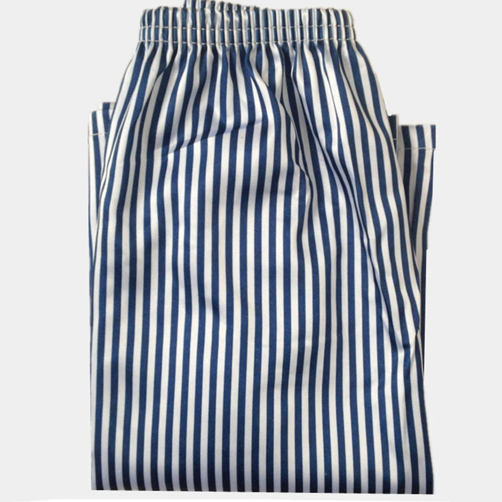 Men's Silk Stripe Plaid Pajama Bottoms
