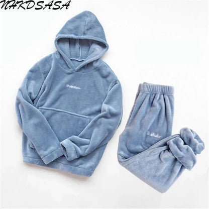 Women Winter Flannel Pajama Set