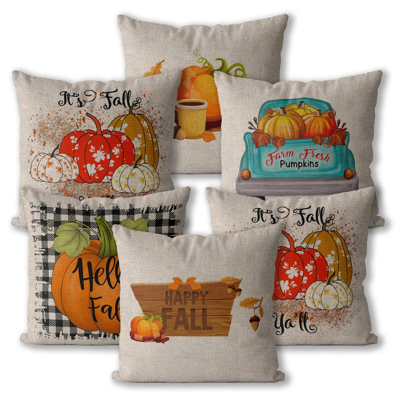 Pumpkin Fall Decor Cushion Cover