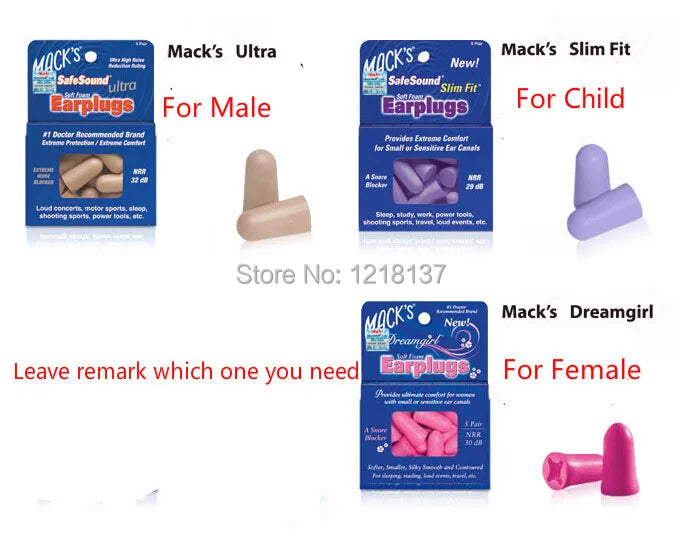 Professional Macks Earplugs Anti-noise Earplugs