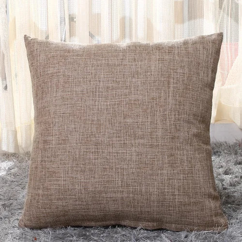 Solid Linen Sofa Throw Pillow Cover