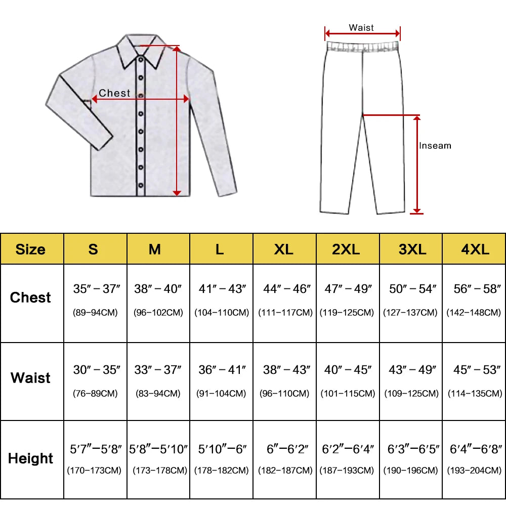 Mens Silk Satin Pajamas