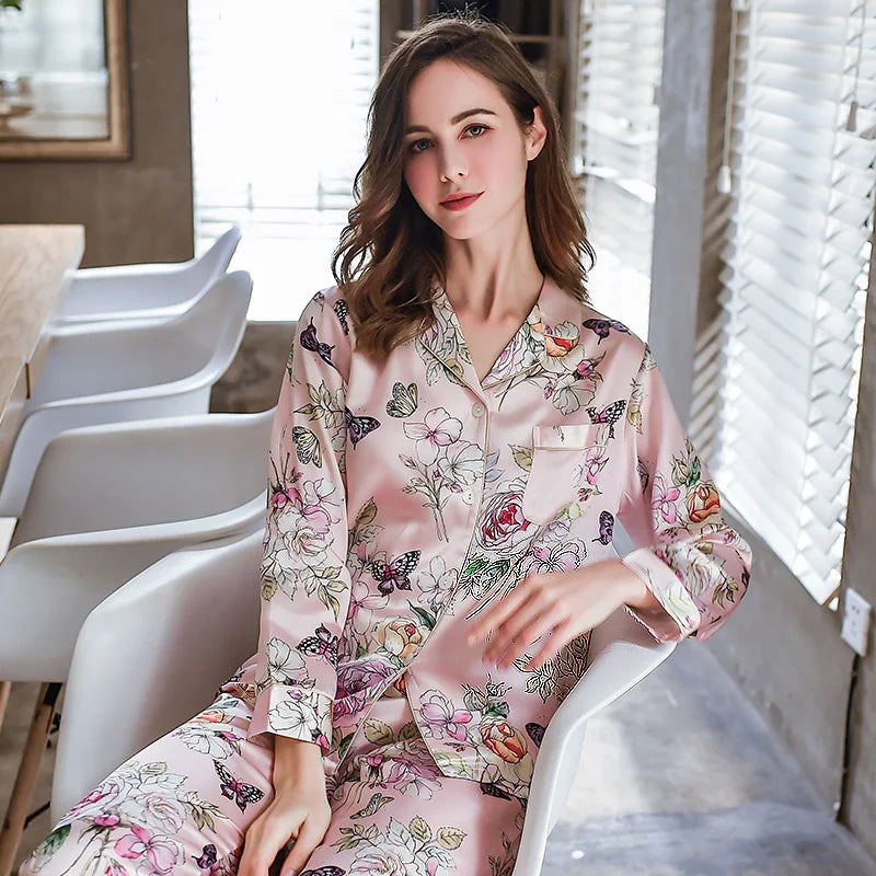 Mulberry Silk Pajamas Women Real Silk Pajama Sets