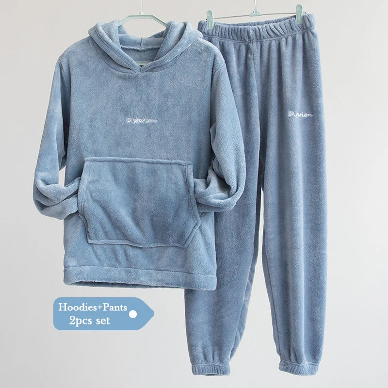 Women Winter Flannel Pajama Set