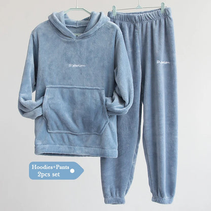 Women Winter Flannel Pajama Set