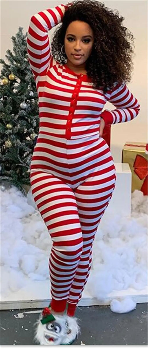 Christmas Pajama Jumpsuit for Women