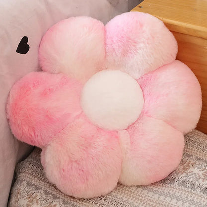 Furry Plush Flower Pillow