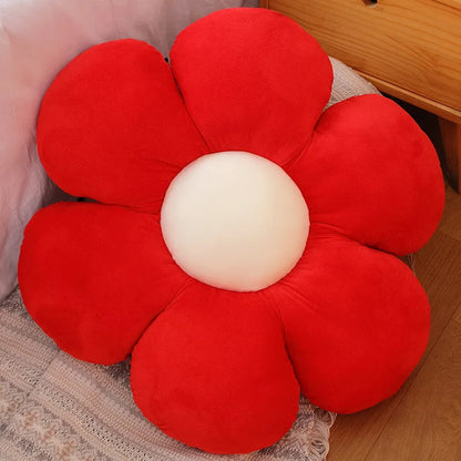 Furry Plush Flower Pillow