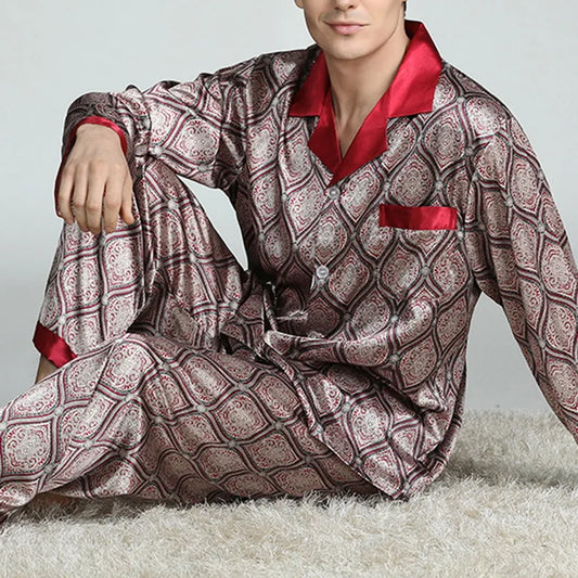 Mens Satin Silk Pajama Sets