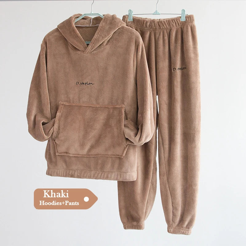 Women Winter Flannel Pajama Set
