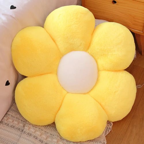 Furry Plush Flower Pillow