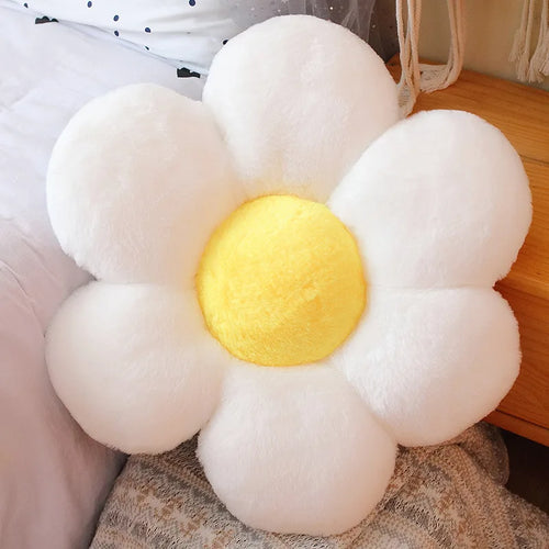 Furry Plush Flower Pillow