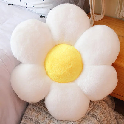 Furry Plush Flower Pillow