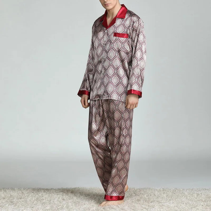 Mens Satin Silk Pajama Sets