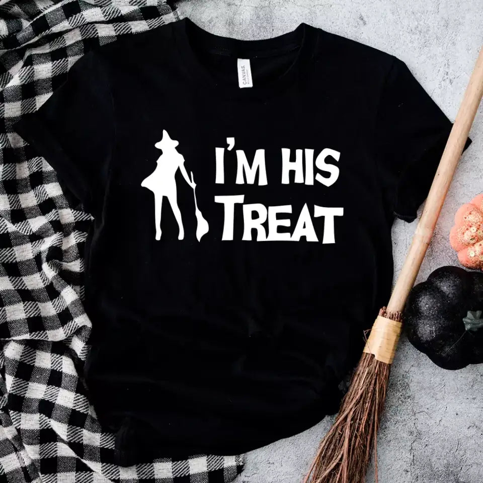 His Trick and Her Treat Couples Halloween Tees