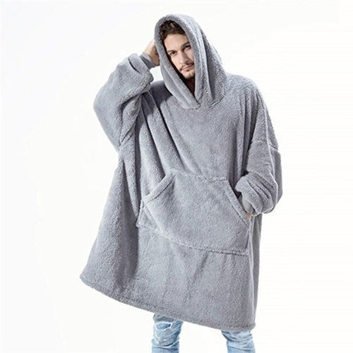 MIDSUM Winter Oversized Hooded Fleece Sweater