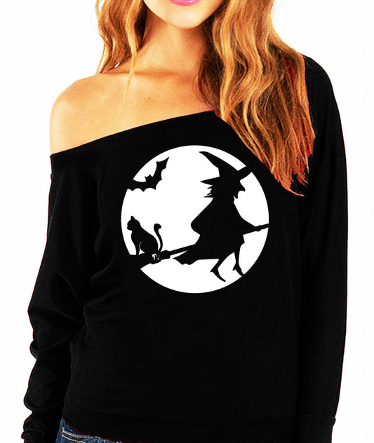 WITCHING HOUR Halloween Slouchy Sweatshirt