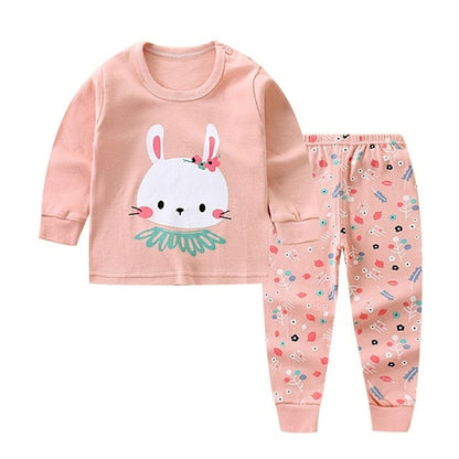 Kids Pajama Sets Cartoon Casual