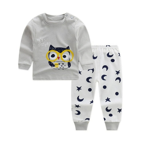 Kids Pajama Sets Cartoon Casual