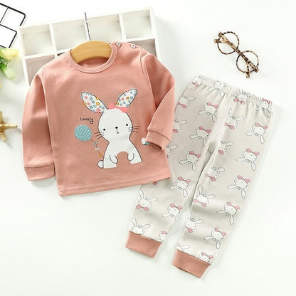 Kids Pajama Sets Cartoon Casual