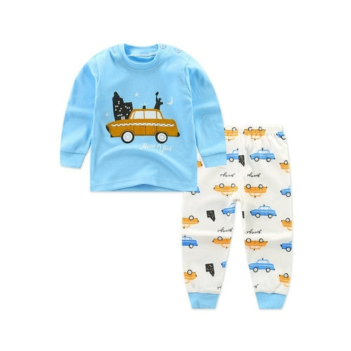 Kids Pajama Sets Cartoon Casual