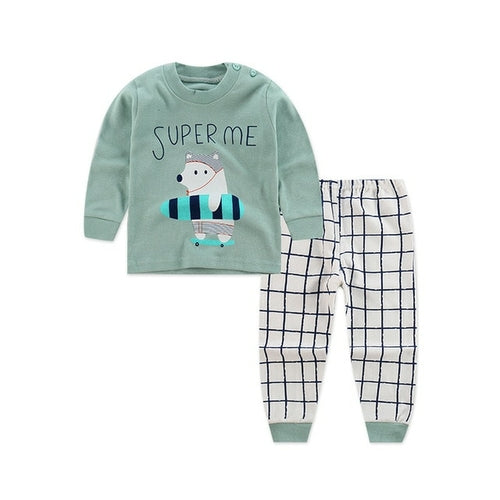 Kids Pajama Sets Cartoon Casual