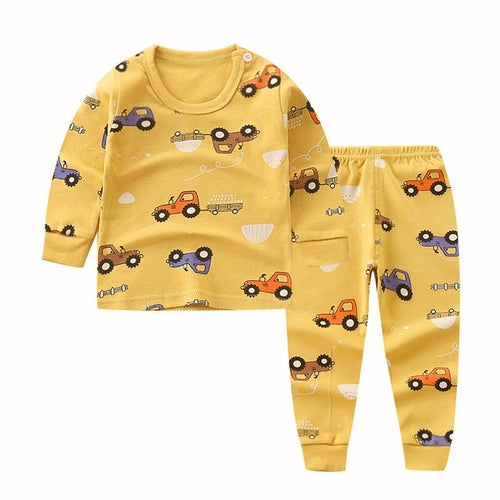 Kids Pajama Sets Cartoon Casual