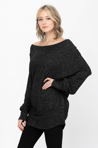 Dolman Sleeve Oversized Knitted Sweater