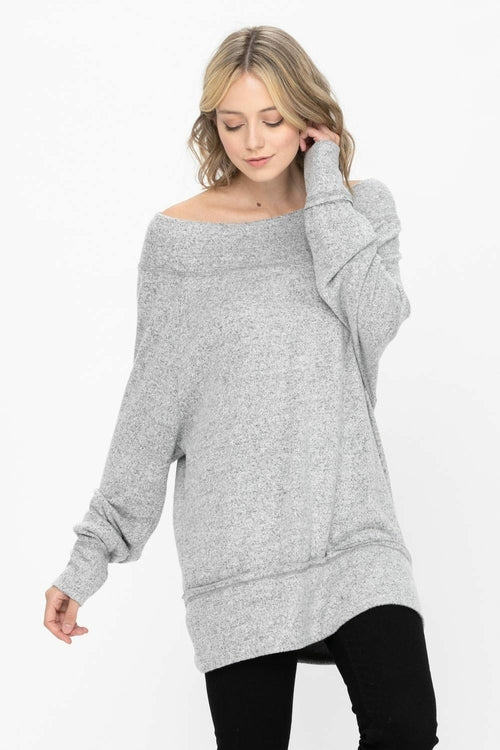 Dolman Sleeve Oversized Knitted Sweater