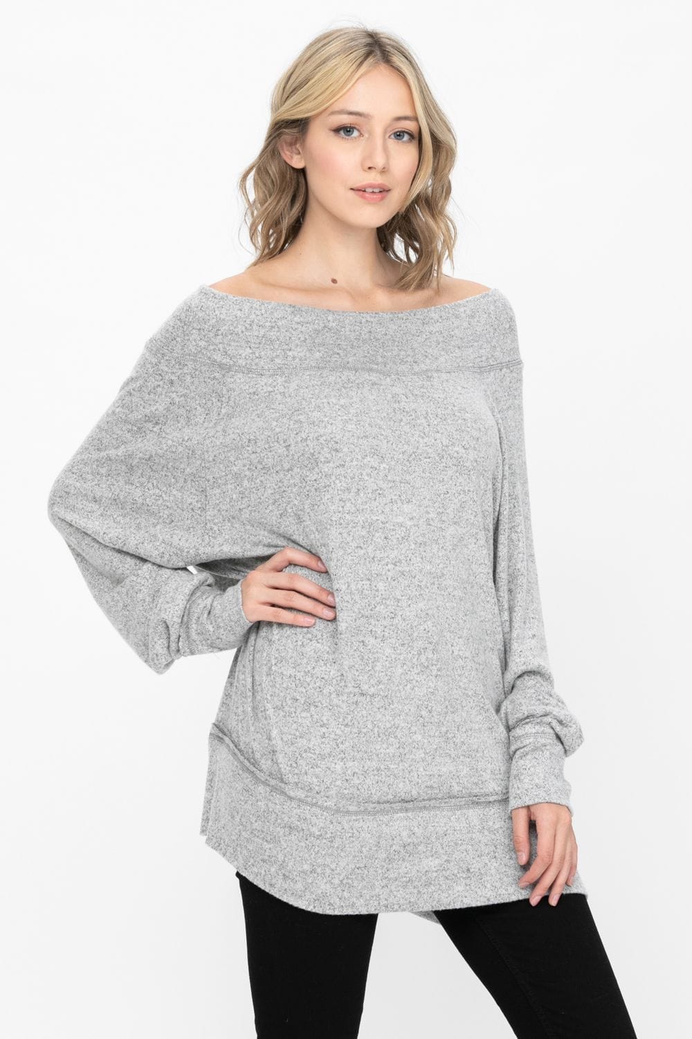 Dolman Sleeve Oversized Knitted Sweater