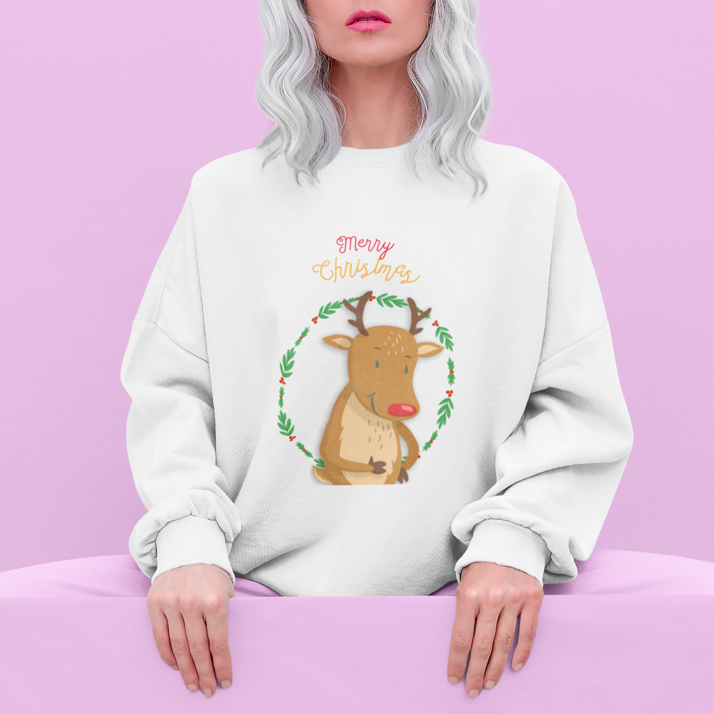 Women's Reindeer Crewneck Sweatshirt