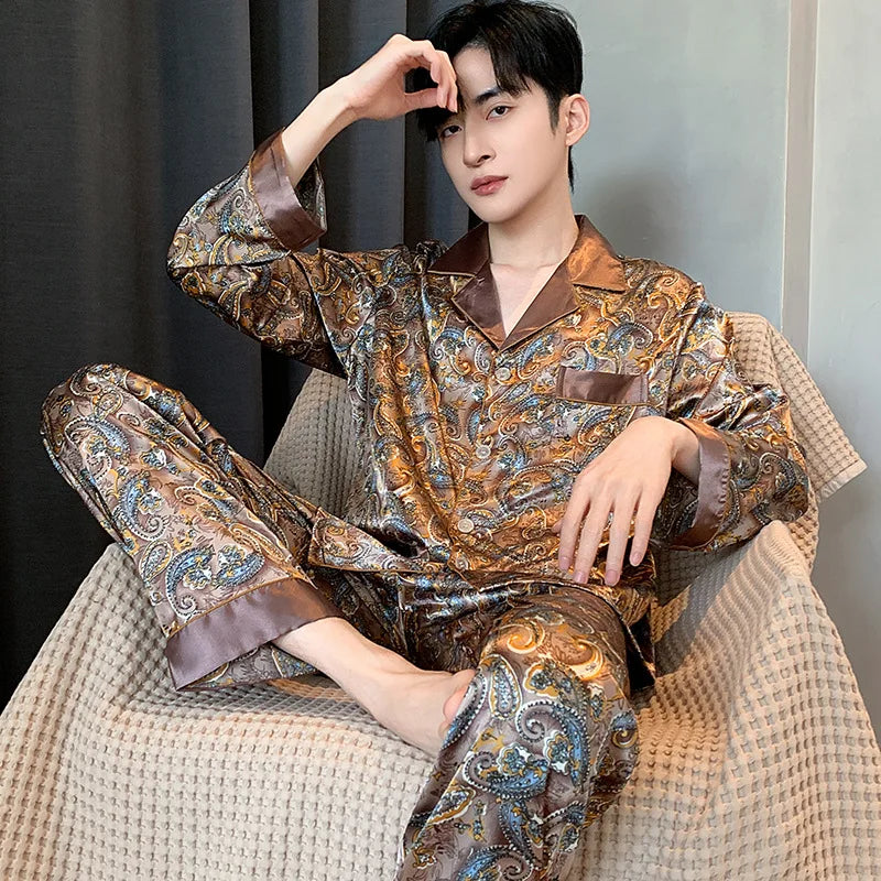 Silk Satin Pajamas for Men