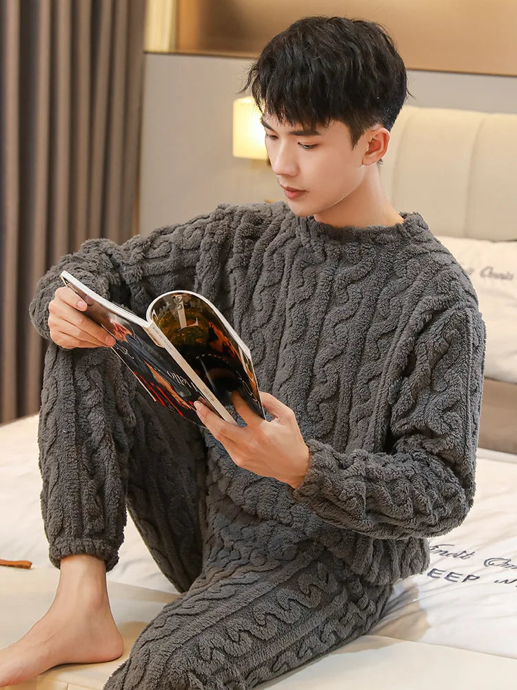 Coral Fleece Pajamas Men's