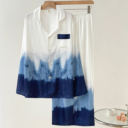 Plus Size Men's Pajamas 2PCS Sleepwear Set