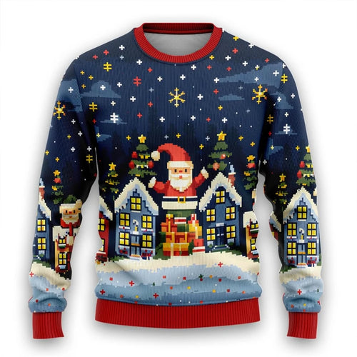 Ugly Christmas Sweater - Santa Claus & Snowman Edition