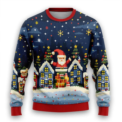 Ugly Christmas Sweater - Santa Claus & Snowman Edition