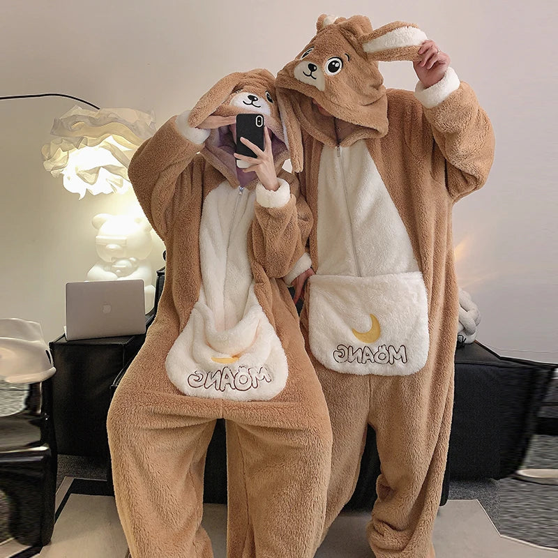 Kangaroo Couples Pajama Onesies