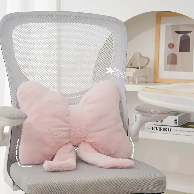 Simple Pink Bow Shaped Pillow